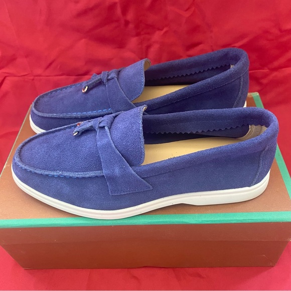 Loro Piana Women purple Suede Loafers